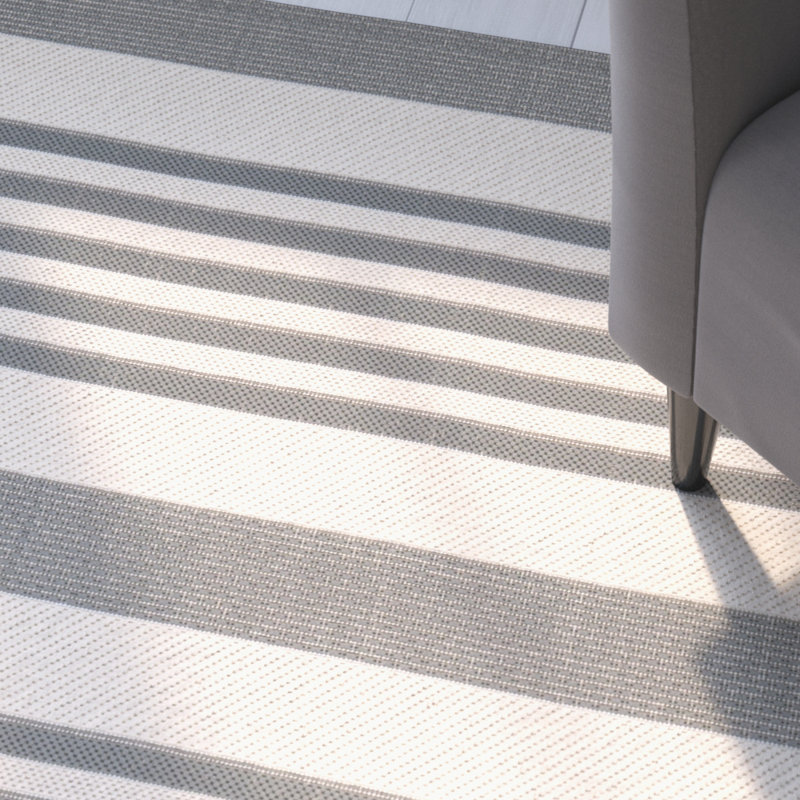Pontianak Performance Striped Indoor/Outdoor Area Rug, Rectangle 4' x 5'7"
