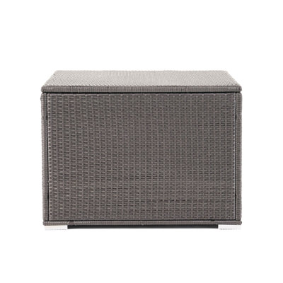 Grey Patio Storage With Iron Support, 33.06 In. Depth X Width 23.96 Height, Outdoor Asset Frame Shelf, Solution