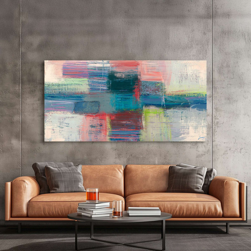 Abstract Summer Night by Lucas - Wrapped Canvas Print, 35 cm H x 70 cm W