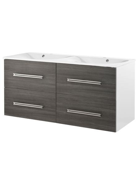Como 1200mm Wall Mounted Double Vanity, Anthrazit / Weiß