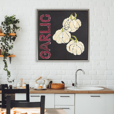 Garlic Garden Vegetable Floating Frame, design by Nancy Overton