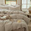 Ensemble de housse de couette rayé 100% coton délavé DONEUS-118101062-113054931