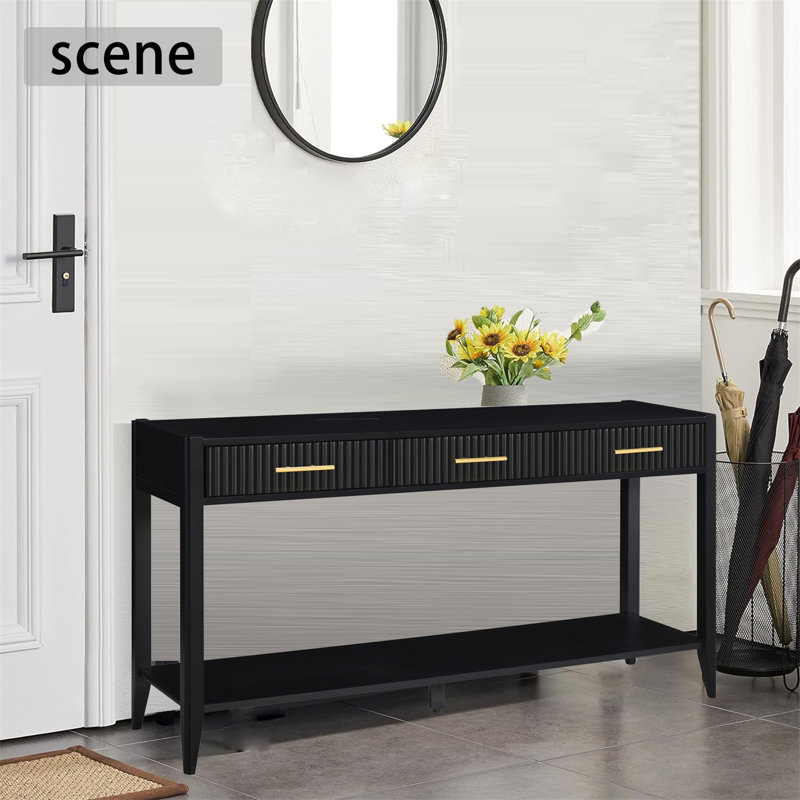 Console Table For Entryway, Black