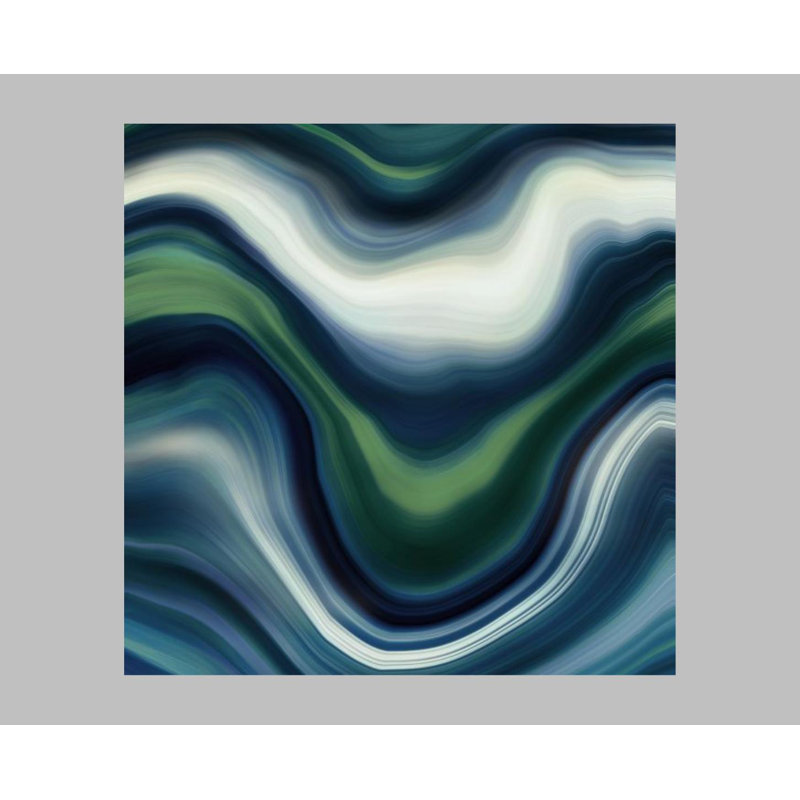 Sapphire Waves IV Print by Mari Urasawa, Glass Coat, 24" H x 24" W x 1.5" D