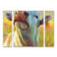 Ensemble de 3 panneaux d'art mural - «Watercolor Bovine Charm» par Rita Kirkman 