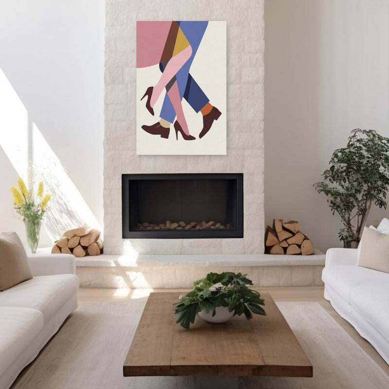 Art abstrait contemporain abstrait abstrait dansant, H 48 po x l 32 po
