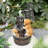 Outdoor Sculptural Fountain with Lights