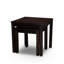 Ensemble de 2 tables gigognes en eucalyptus certifiées FSC, espresso - Tables d'appoint d'extérieur résistantes aux intempéries pour recevoir