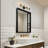 Satilla 4-Light Dimmable Modern Black/Brass Vanity Light-1181138267