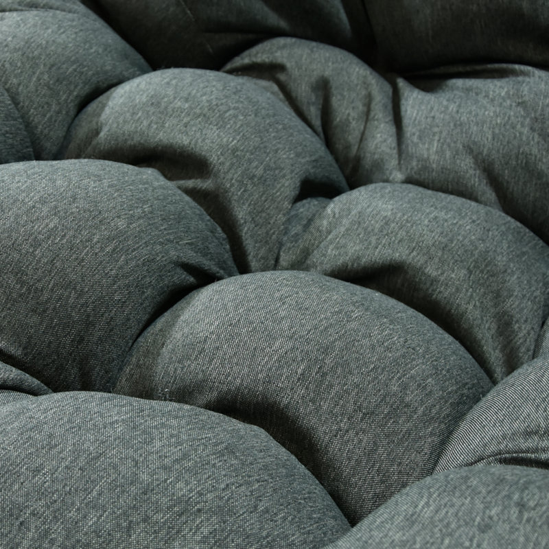 Chaise d'extérieur Cini, Gris foncé, Noir, noir, noir, noir