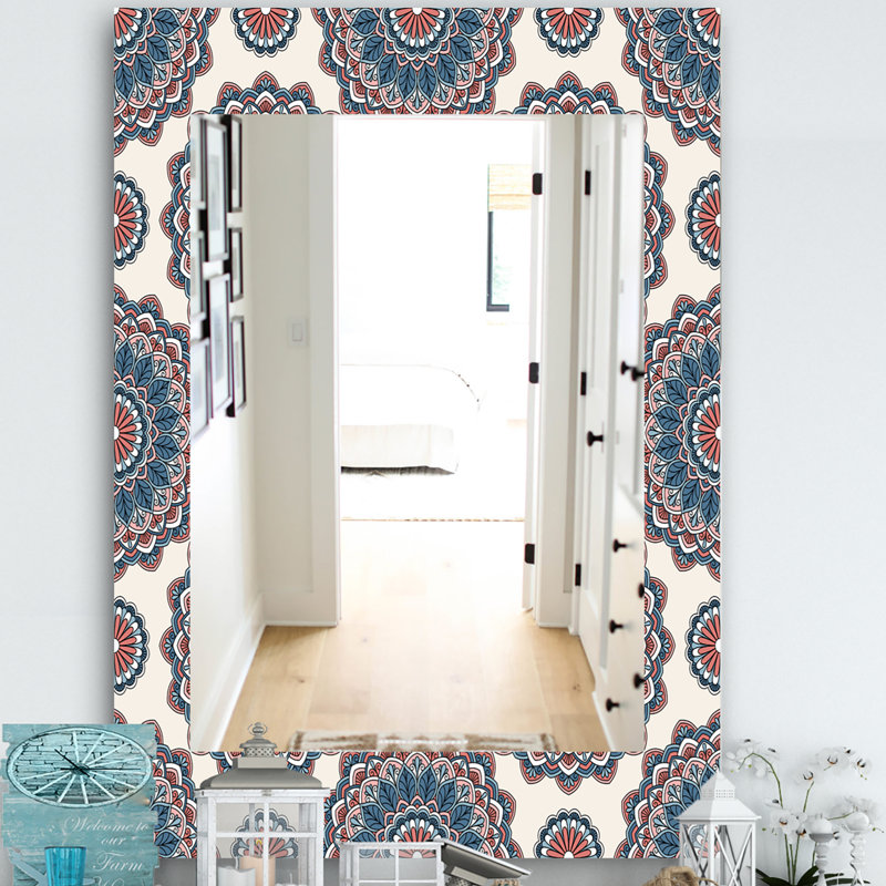 Miroir mural oriental, H 24 po x l 32 po