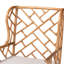 Fauteuil à oreilles en rotin naturel avec coussin amovible Baxton Studio Ray