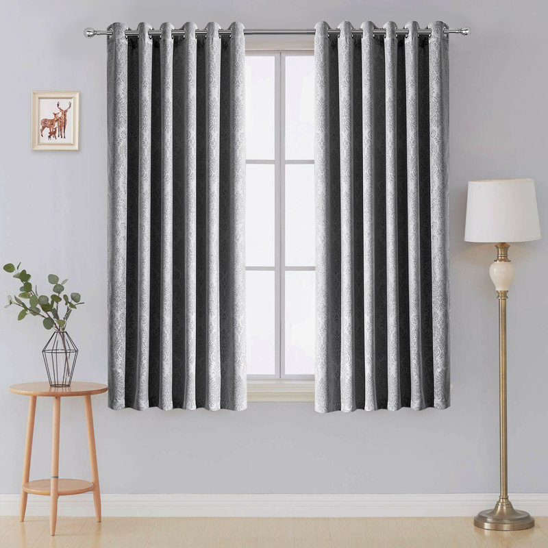 Maron Blackout Curtain Pair, 117" W x 137" L, Teal