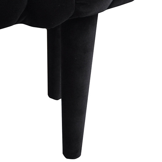 Solid + Manufactured Wood Accent Stool, Black
