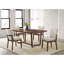 Table de salle à manger Lere, bois brun de style antique, plateau rectangulaire spacieux de 71 pouces
