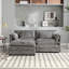 Canapé double surdimensionné luxueux avec tissu chenille et accoudoirs amovibles-887688117