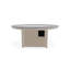 Table de foyer 42 po ronde en polymère rustique avec tablette au propane-124892589-124892599