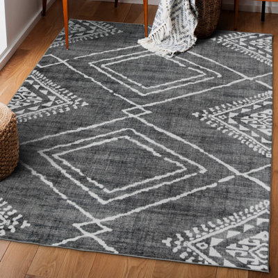 Tapis gris Kostian Jax