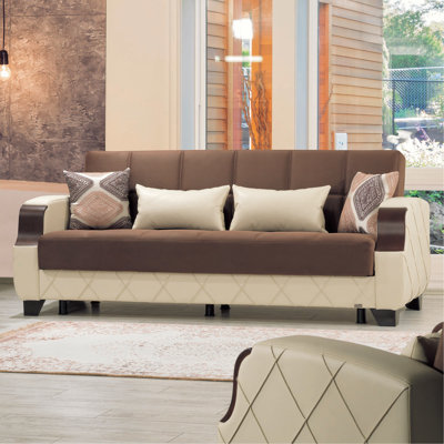 Upholstered Convertible Sofabed With Storage