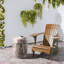 Table d'appoint, table avec grain de bois artificiel, 13 po x 13,5 po x 18 po, pour salon de patio, tabouret décoratif ou support à plante