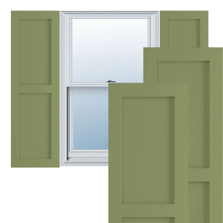 True Fit PVC Two Equal Flat Panel Shutters