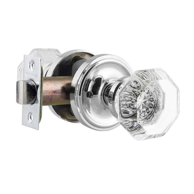 Classic Rosette with Waldorf Door Knob, Bright Chrome, 2-3/8”