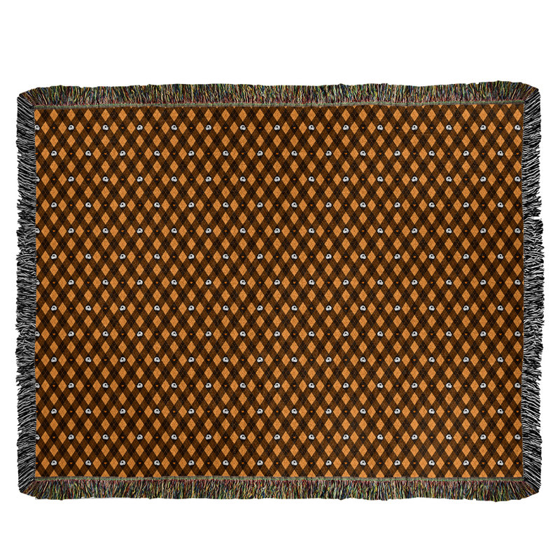 Hand Woven Throw Blanket, 80" W x 60" L