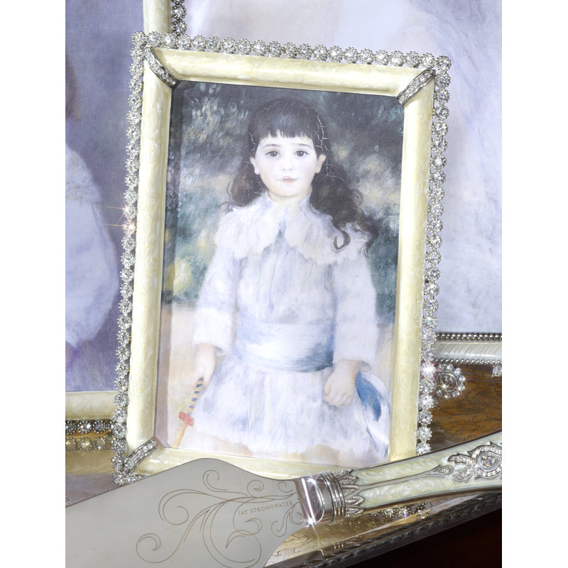 Lorraine Single Picture Frame, Crystal Pearl
