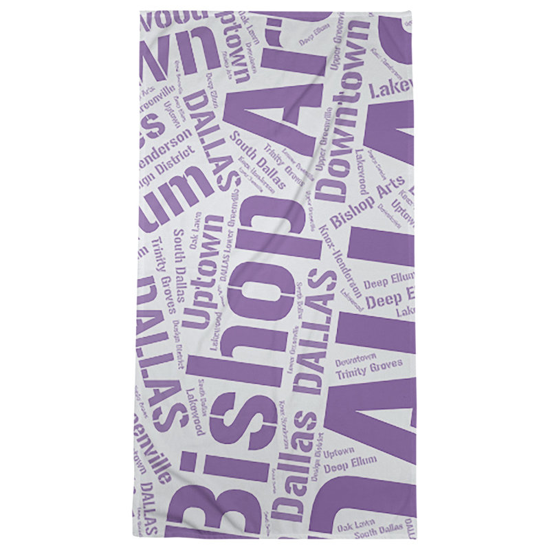 Bath Towel, Purple, Poly/Cotton, Dallas