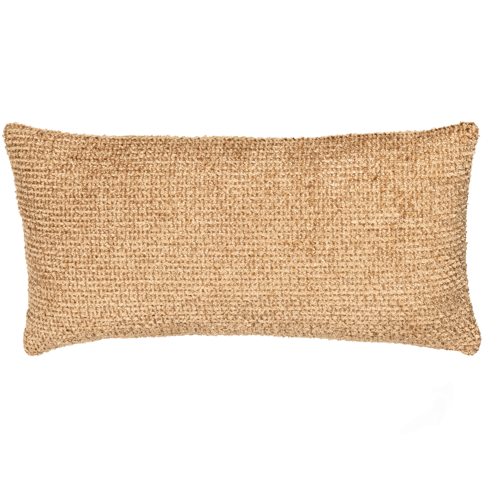 Cozy Chenille Disk Accent Pillow - Textured Sophistication and Comfort, Brown, Feather, Rectangle 12"H x 21"W