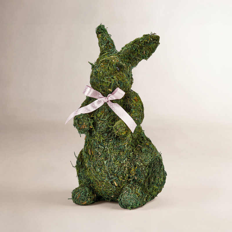 11" Easter Tabletop Moss Bunny