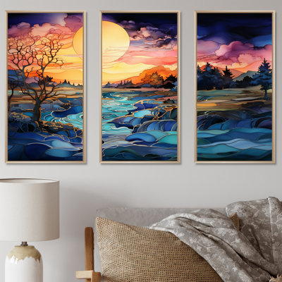 Ensemble de salon coucher de soleil coucher de soleil coloré horizon I - lever de soleil