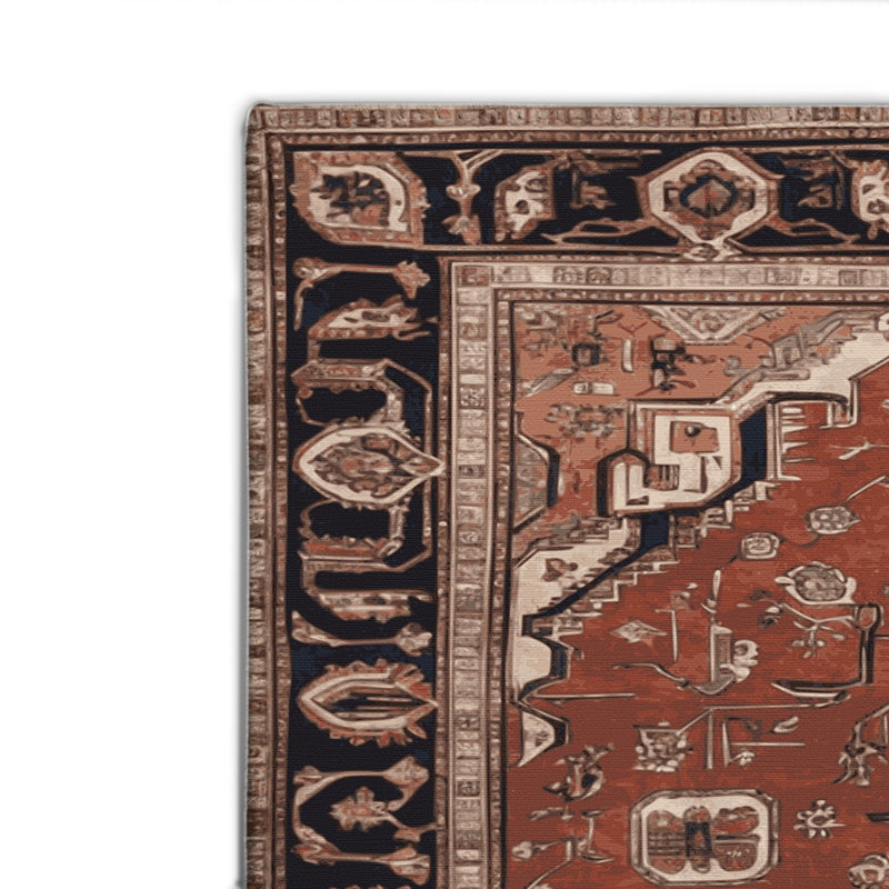 Tapis d'intérieur et d'extérieur brun Persian, Rectangulaire 2 pi x 3 pi
