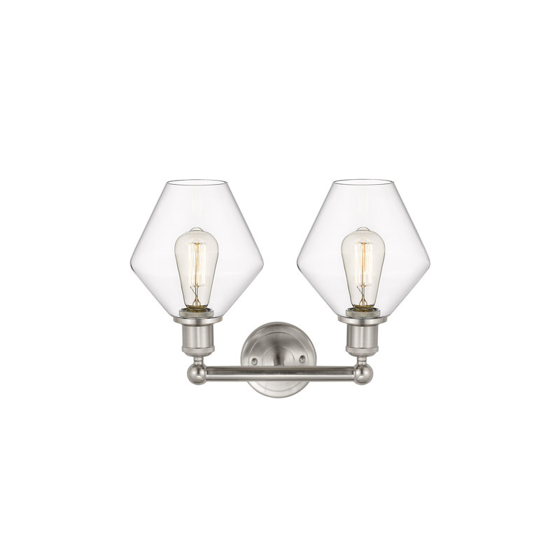 Éclairage pour meuble-lavabo à intensité variable 2 lumières Amylea, Clair, Nickel satiné