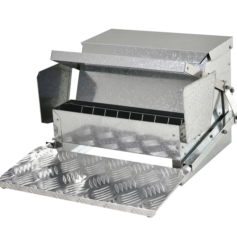 Mangeoire à volaille d'une capacité de 25 lb - Acier galvanisé et aluminium