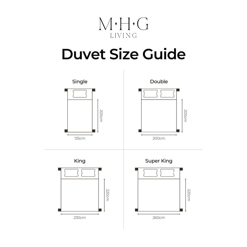 16.5 Tog Duck Feather & Duvet - Cotton Proof Cover Winter Warm Quilt - Single/Double/King/Super King , Super King
