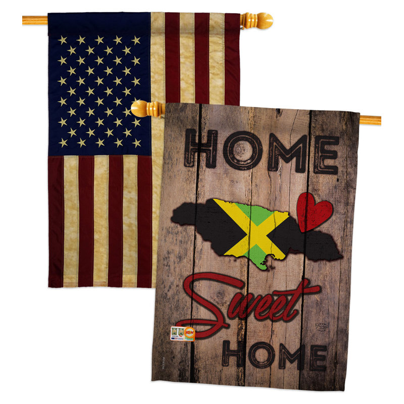 Drapeau de maison en polyester à 2 côtés 40 x 28 po