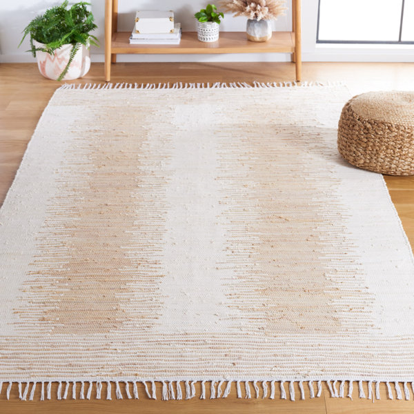 Union Rustic Annia Hand Loomed Cotton Striped Rug & Reviews | Wayfair