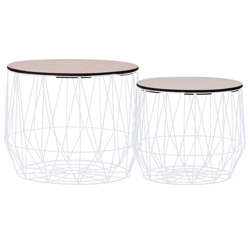 Andelka Frame Coffee Table with Storage, White