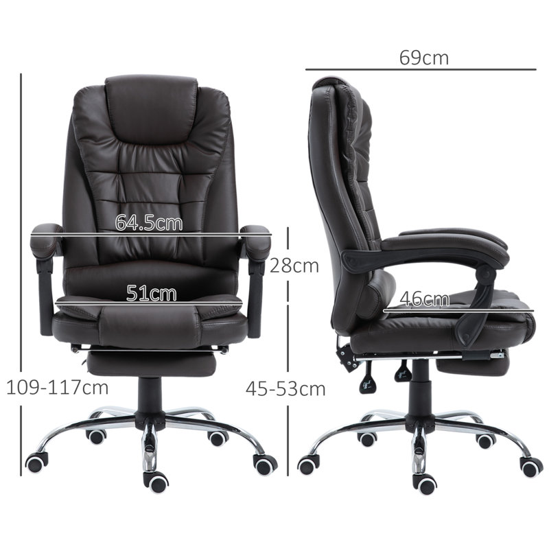 Executive Chair with Headrest, Brown