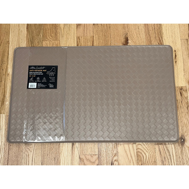 Tapis de bain de couleur unie, Taupe, 20", 39"