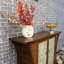 Vibrant Painted Wooden Storage Accent Cabinet