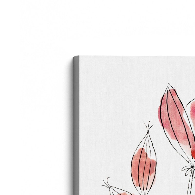 «Line Flower I» par Yvette St. Amant, reproduction d'art sur toile, H 12 po x l 8 po