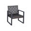 Ensemble de conversation de patio 4 pièces avec chaises en osier et table basse en bois d'acacia