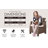 Patio Sense Bondi Deluxe Armchair, Outdoor Seating Wicker, Low Maintenance, Khaki Cushion Included - Mocha