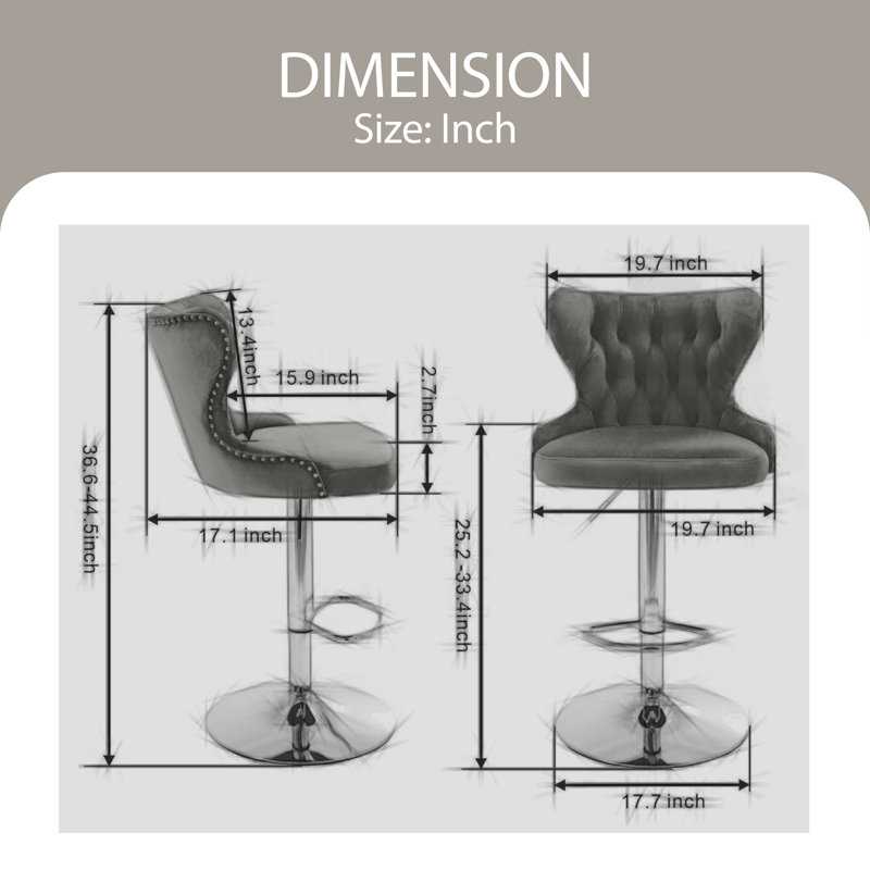 Tabouret Katashia, Beige