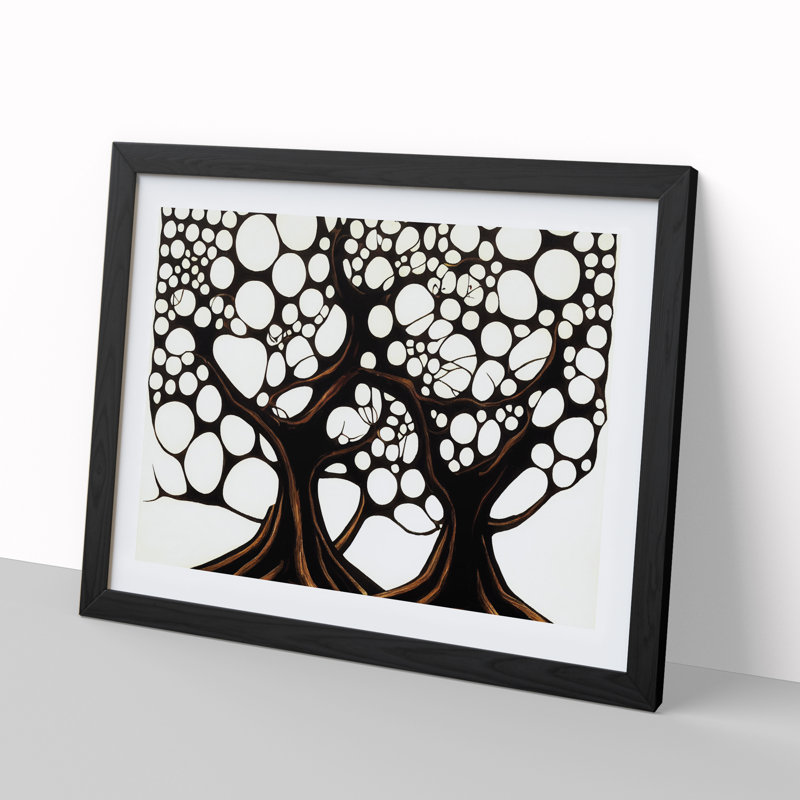 Dashing Trees - Framed Print, 25cm H x 34cm W x 2cm D, Black Framed