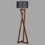 Lampe sur pied industrielle scandinave, brune et noire, 59,1 pouces de hauteur | Corps d'arbre sapin avec capuchon en tissu sapin (diamètre de 11,4 pouces) | Interrupteur marche / arrêt, douille E27 (40 W maximum) | Conception élégante pour la décoration moderne de la maison et du bureau-1260856816