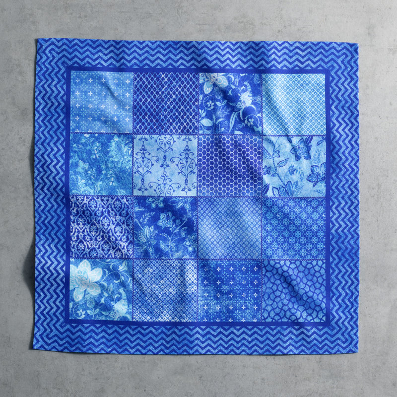 Ensemble de 4 serviettes en coton doux et confortable 100% coton Maison D'Hermine Indigo Love