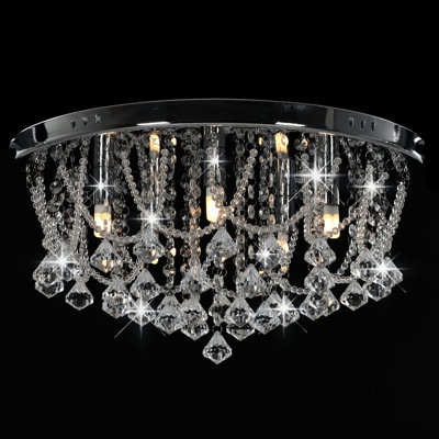 Hunt Crystal Flush Mount